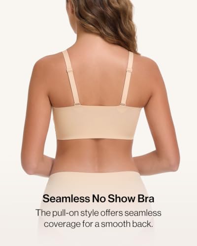 Image of Ubras Wireless Bralette Seamless T-Shirt Bra Spaghetti Strap Bra | Women, Pull On, Comfortable, Breathable, Smooth, Daily Wear