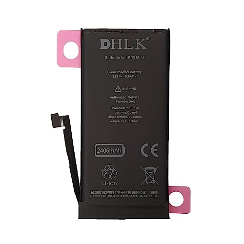 DHLK® TI Line Battery compatible with iPhone 13 Mini (A2481, A2626, A2629, A2630, A2628) - Capacity 2406 mAh
