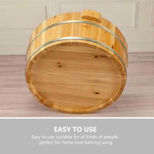 Bañera de madera para pies, cubo multifuncional miniatura 3