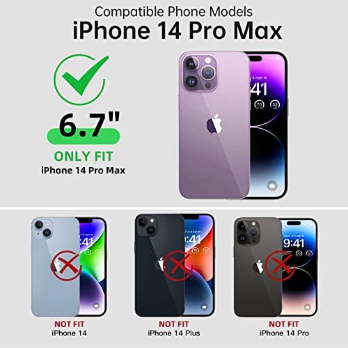 Beasyjoy For Iphone 14 Pro Max Waterproof Case, Metal Military Grade Shockproof Case With Built-In Screen Protector, Heavy Duty Full Body Protective Underwater Defender Rugged Case 6.7 Inch, Black #TOP1