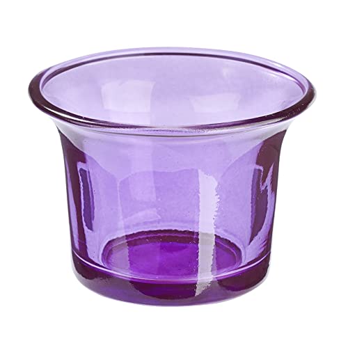 Teelicht Glas Lila, Windlicht, 10 Stk., mediterranes Wohnen