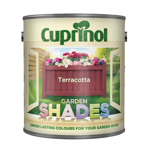 DUAYRA Garden Shades Paint | Quick Drying Water Based | For Garden Fence, Shades, Benches, Terracotta, Brick, Stone | Exterior Wood Furniture | Long Lasting (Terracotta, 1 Liter)