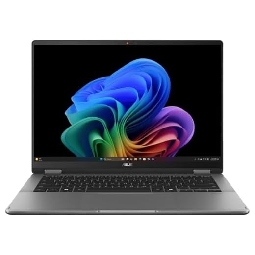 ASUS Laptop Vivobook Flip 14 2 em 1: tela sensível ao toque OLED de 14 polegadas, processador Intel Core Ultra 7 256V, 16 GB de RAM, SSD de 1 TB, teclado chiclet retroiluminado, Thunderbolt 4, PC