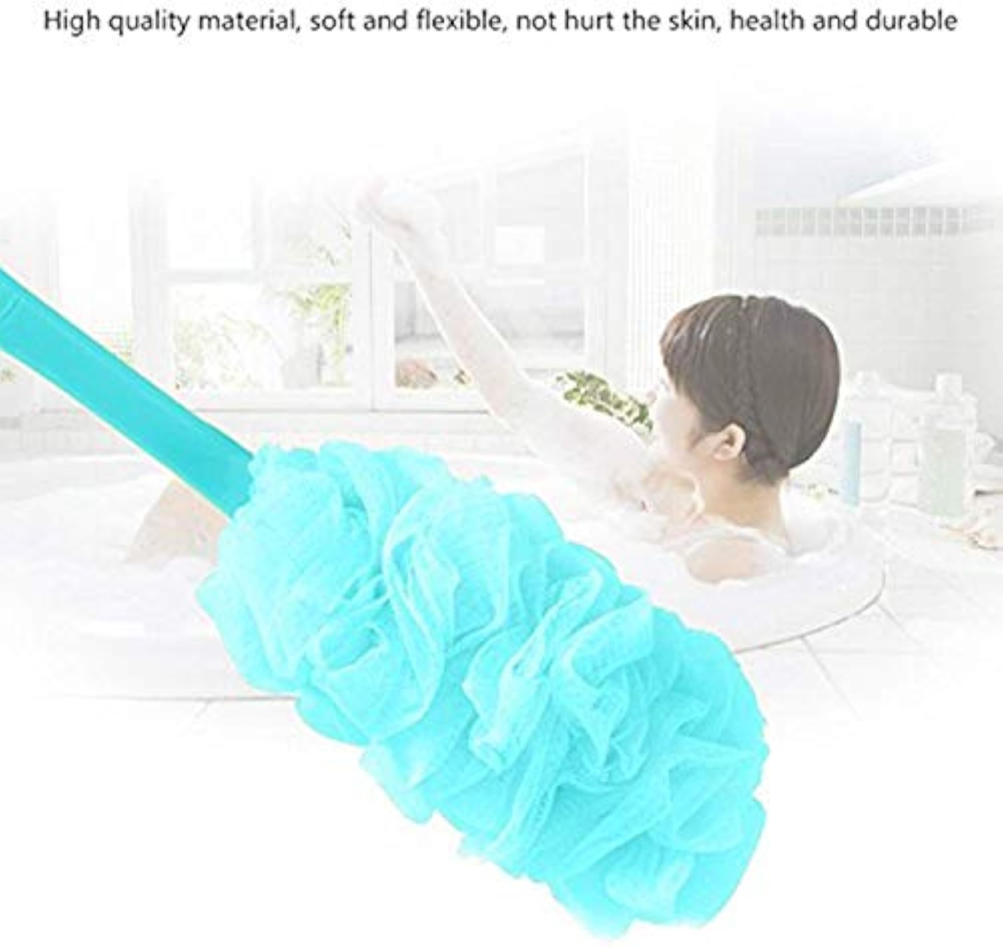 Men's Long Handle Bath Body Brush Loofah Sponge