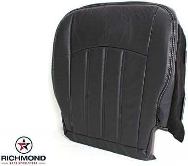 Richmond Auto Upholstery - Driver Side Bottom Replacement Genuine Leather Seat Cover, Dark Gray 2012 Dodge Ram 3500 Laramie Mega-Cab