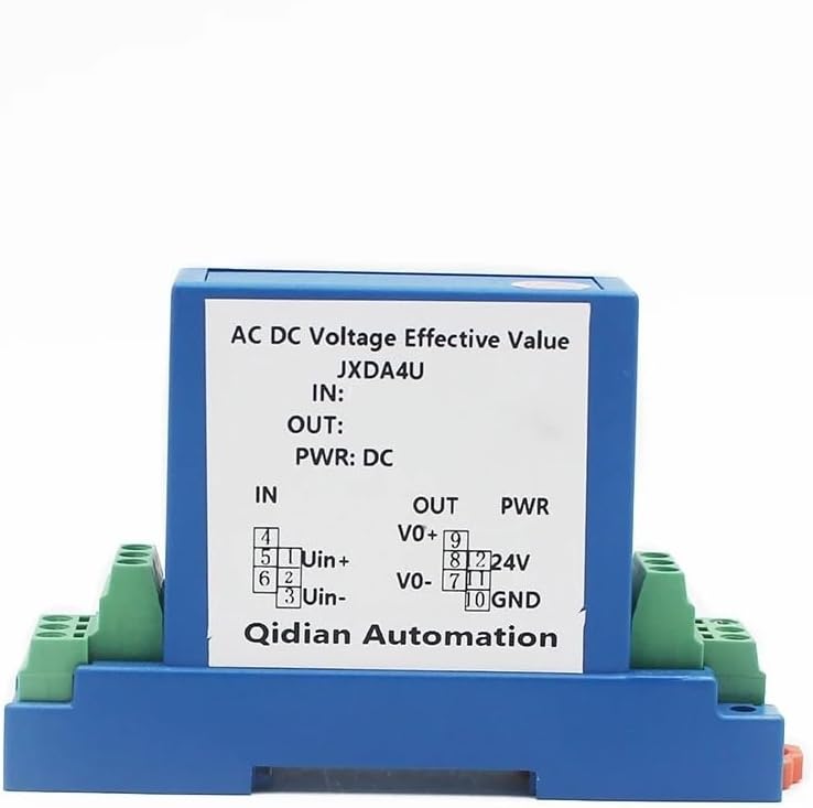 4-20mA 0-20mA Output DC/AC Voltage Transmitter 5V/10V/50V/100V/200V/300V/500V/1000V High Voltage Sensor DC15V Power Supply(0-200v Dc Input,0-20mA Output)