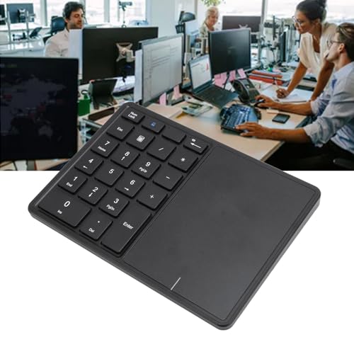 VBESTLIFE Kabellose Zifferntastatur, Bluetooth 4.2 und Kabellose 2,4 G-Dual-Modi-Zifferntastatur mit Touchpad, 22 Tasten, für Laptop, PC, Desktop (Black)