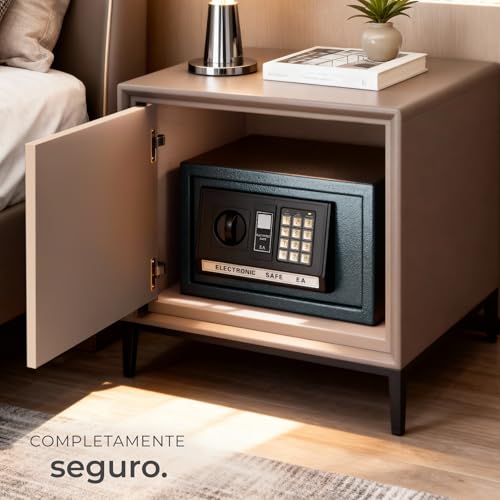 Miniatura 7 de Tectake Caja Fuerte Pequeña Con Cerradura Electronica, Ideal Para Dinero, Caja Fuerte Empotrable, Cajas Fuertes Pequeñas, Cajas De Seguridad - 31 X 22 X 20 Cm