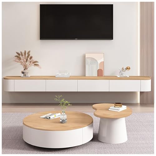 Meuble TV flottante marron pour votre cinéma à la maison