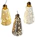 Produktbild Northpoint LED Glühbirne Glow Hängeleuchte Echtglas 12 LEDs warmweiß 3er-Set in den Farben Gold, Grau, Transparent ca. 150cm Zuleitungskabel batteriebetrieben mit Timerfunktion inkl. Batterien