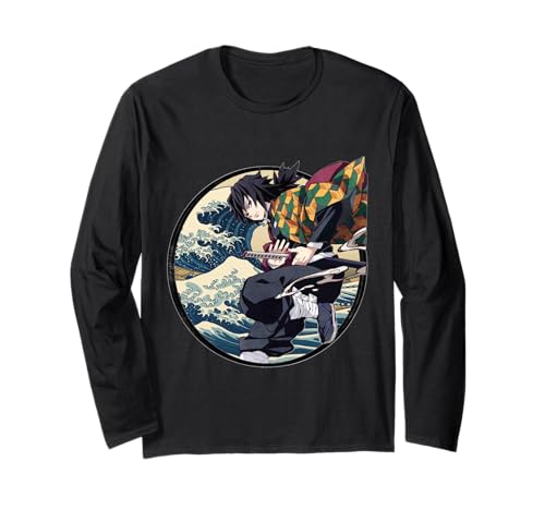 Slayeri Demons Manga Style, Anime Katana Water Long Sleeve T-Shirt