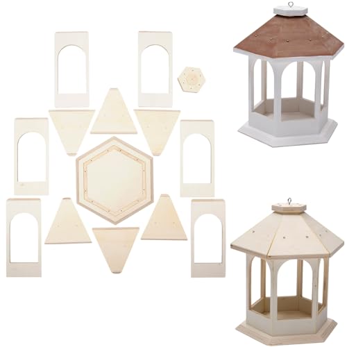 Fun Express DIY Unfinished Wood Gazebo Bird Feeders - Makes