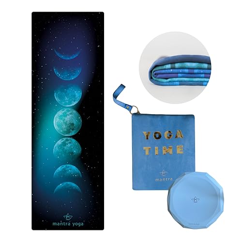 Mantra Yoga Travel PRO 1.5mm with Knee Pad- Foldable Fitness & Exercise Mat with Bag | Lightweight, Compact & Eco-Friendly | Non-Slip & Washable | For All Types of Yoga | 72