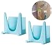 Produktbild OUNONA Wand montiert Kunststoff Pfanne Cover Rack Topf Deckel Halter Küche Kochen Werkzeug Organizer Ablage 2(blau)