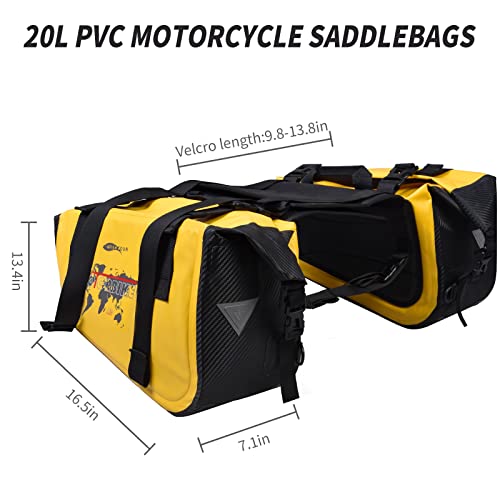 Saddle Bags for Motorcycles, Waterproof 40L Travel Luggage Saddle