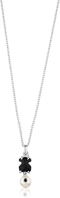 TOUS Black Onyx and Pearl Sterling Silver Necklace