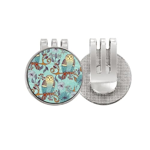 Marqueur de balle de golf hibou bleu pour vos parcours