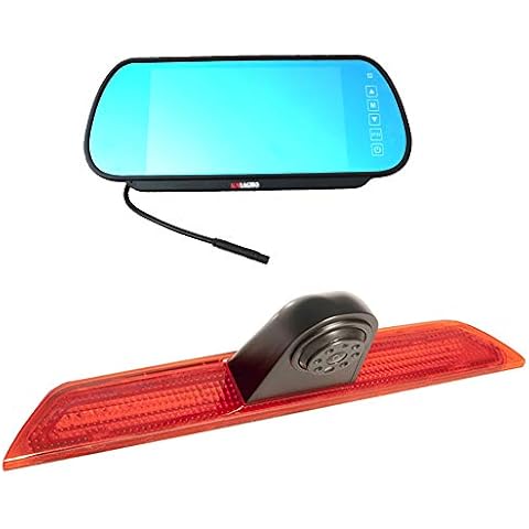 Backup Camera with 7 inch Clip-on Mirror Monitor For Ford Transit Van(2014-2018) Cover