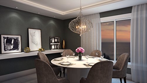 Varaluz Bask 6-Light Pendant - Gold Dust Finish With Clear Premium Crystal Accents #TOP5