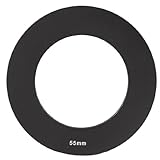 Peso: 17g Ruilogod Tenedor de filtro de cámara de 55 mm Anillo adaptador de aluminio para la serie Cokin P