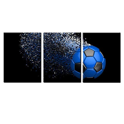 Meiji Blue Soccer Football Canvas Wall Art Prints...
