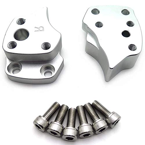 Dcolor Riser guidon 25 mm pour FJR1300 FJR 1300 2001-2005 Argent Guidon Bar Riser Moto Accessoires ? R Pièces Cover