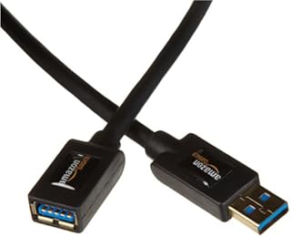 Amazon Basics USB 3.0 Extension Cable - A-Male to A-Female - 6.5 Feet (2 meters), 10 pack
