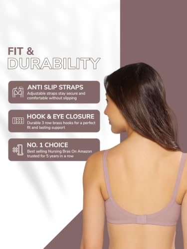 Image of MomToBe Women's Cotton Full Cup Non-Padded Feeding Bra /Nursing Bra /Maternity Bra