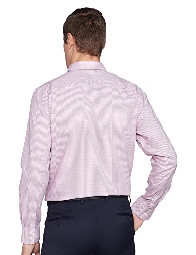 Image of Park Avenue Men's Pure Cotton Checks Pattern Slim Fit Semi Cutaway Collar Full Sleeve Formal Shirt