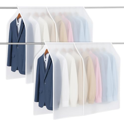 8 Pcs Clothing Rack Covers Dustproof Hanging Garment Bag Organizer Clothes Shoulder Rack Cover Closet Cover for Open Closet Garment Rack