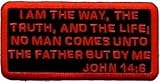 John 14:6 Embroidered Christian Bible Verse Motorcycle Biker Vest Patch PAT-1018 by heygidday