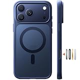 TORRAS iPhone 17 Pro Max 用ケース 【米軍進化耐衝撃・高性能Magsafe対応】指紋防止 黄変防止 米軍保護工学 マグネット搭載 衝撃吸収 頑丈 カメラコントロールボタン付き ストラップホール 半透明 Guardian-Mag ブルー