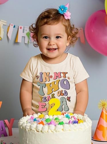 Image of Toddler Boys Girls 2nd Birthday Shirt Outfit for Kids Two Years Old Birthday Gift for Party Short Sleeve Tshirt