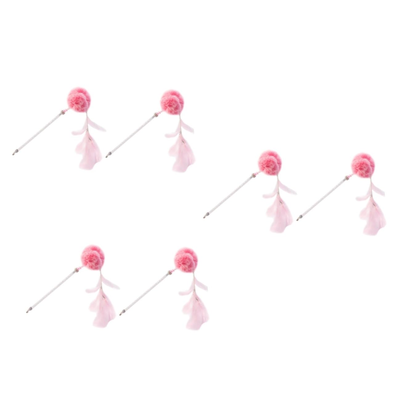 Supvox 6stücke Katzen-Spielzeug Mit Plüschbällen Interaktive Teaser-Sticks Für Katzen Geeignet Für Spiel Und Bewegung Handgefertigt Für Katzenliebhaber