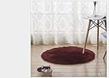 Luogo: soggiorno LIMMC Il più recente Tappeto soffice a Forma Rotonda di 40-60 cm Shaggy Plain Fluffy Art Nature Home Decor Area Antiscivolo Tappeto Camera da Letto Camera da Letto Tappetino, Vino Rosso, 45 cm