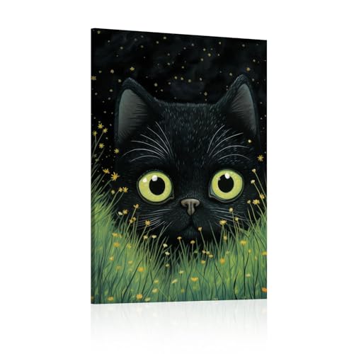 Décoration intérieure chat noir drôle pour transformer un mur vide et triste