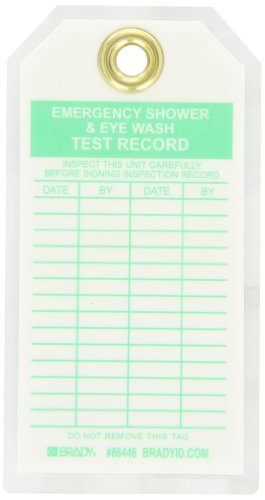 Étiquettes B-837 Brady vert sur blanc en polyester 14,5 cm pour signalisation d'atelier