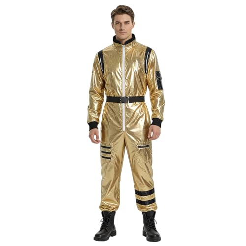Déguisement astronaute Halloween XXL couleur or pour incarner un véritable héros