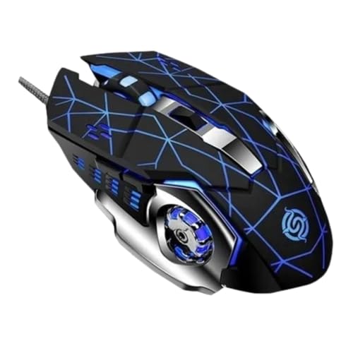 Mouse Gamer com Fio RGB 3200 DPI 6 Botões Macro USB Alta Precisão e Desempenho