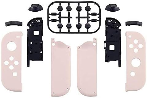 Vista 2 de eXtremeRate Cherry Blossoms - Carcasa Joycon con agarre suave al tacto y botones de juego completo para Nintendo Switch, placa frontal de repuesto