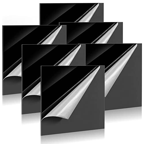 6 Pièces Plaque Acrylique Noir, 150 x 150 x 1,7 mm Plexiglas Vitre de Rechange Feuille Acrylique en Plexiglas pour Verre du Cadre Photo L'affichage Des Projets Peinture