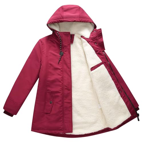 MODFUL Women's Warm Winter Coat Thicken Fleece Lined Parka Plus Size Jacket With Hood2