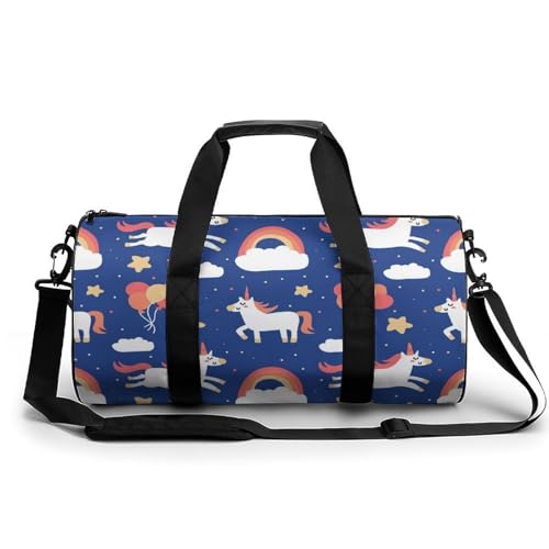 Sac de sport licorne arc-en-ciel 45cm pour gym et voyage