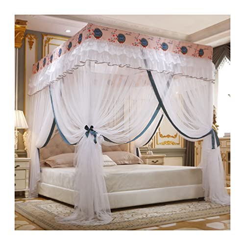 GTHTUHFD Premium Mosquito Net Canopy For Beds - Summer Protection Mesh Drapes, Dust-Proof Bed Curtain With Stainless Steel Brackets, Ideal For Bedrooms And Outdoor Use,7#-180X200cm/71X79