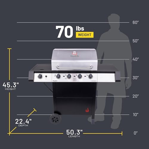 image for Char-Broil Stainless Steel Gas Barbecue Grill with Chef's Delight Tray