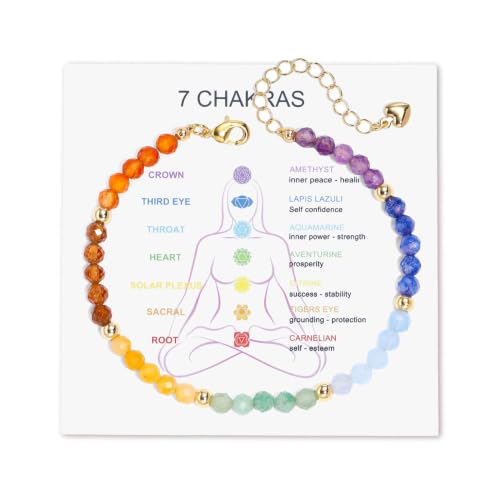 Image of Triple Threat Protection Anxiety Relief Gifts for Women,Natural Healing Crystal Bracelet Evil Eye Jewelry for Her Friends