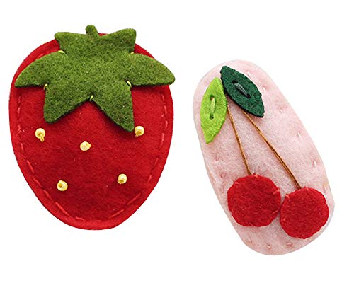 Crizan Hand Made Felt Fruit Hair Clips For Baby Girl Set (Strawberry 2) #TOP5