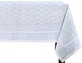 ATOSII Amalfi 100% Cotton Boho Rectangle Fall Tablecloth, Handblock Print Table Cloth for Kitchen I Dining Table Linen Fall Décor I Parties Wedding Outdoor Christmas Thanksgiving I Fall 60 X 90 Inches