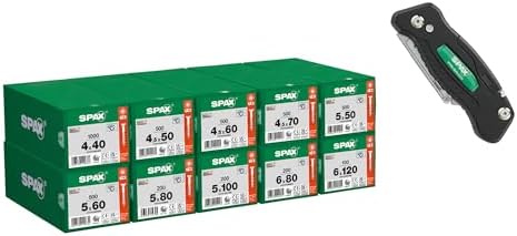 SPAX Heimwerker Schrauben-Set, 4200 Teilgewinde-Schrauben in 10 A...