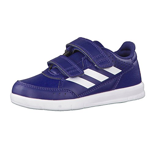 adidas AltaSport CF baskets garçon bleues et blanches pour l'école
